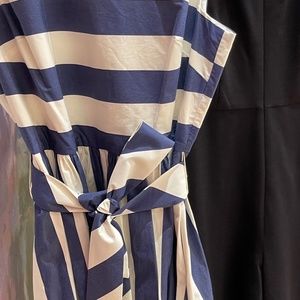 Awning Stripe Tie-waist Dress